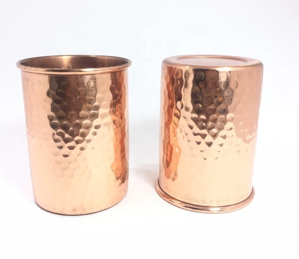 Wholesale Eco Friendly Made with 100% copper tumbler from India for drinking water juice cocktail for party