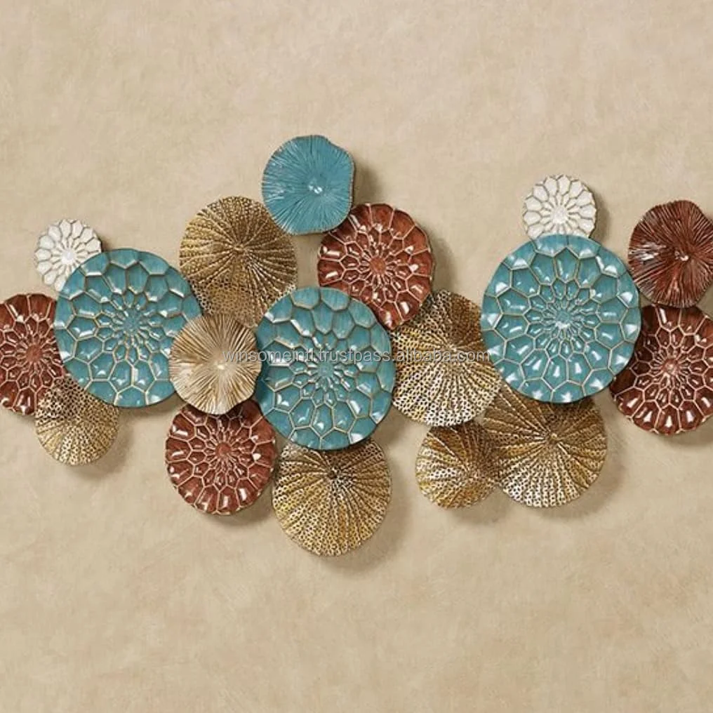 
Decorative Metal Sheet Multi Color Hanging Wall Art Plates Design and Classic Design For Living and Dining Decoration 