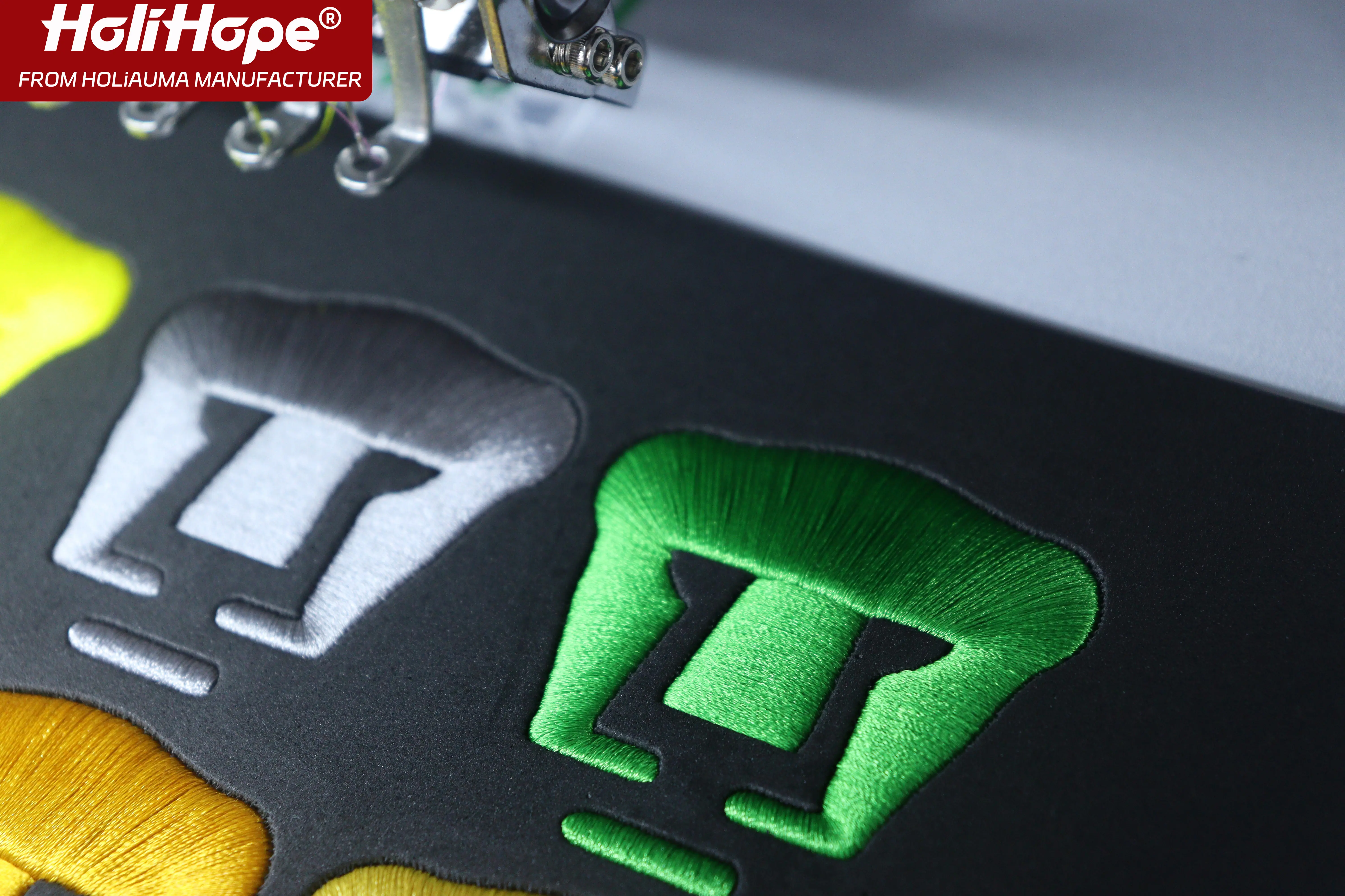 HoliHope Top 15 needle 6 head embroidery machine barudan type computer embroidery machine for cap t-shirt flat sequin cording 3d