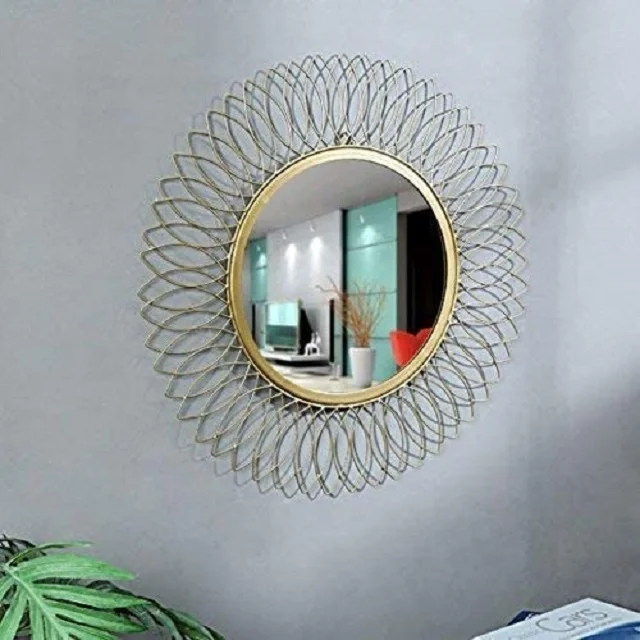 Latest Sunflower Mirror Frame Decorative Metal Wall Mirror for Living Room Bathroom And Home Decoration By United Trade World