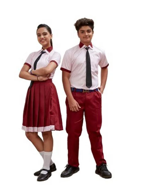 Unisex Indian Style High School Uniforms for Boys and Girls School Dress Sets for Children