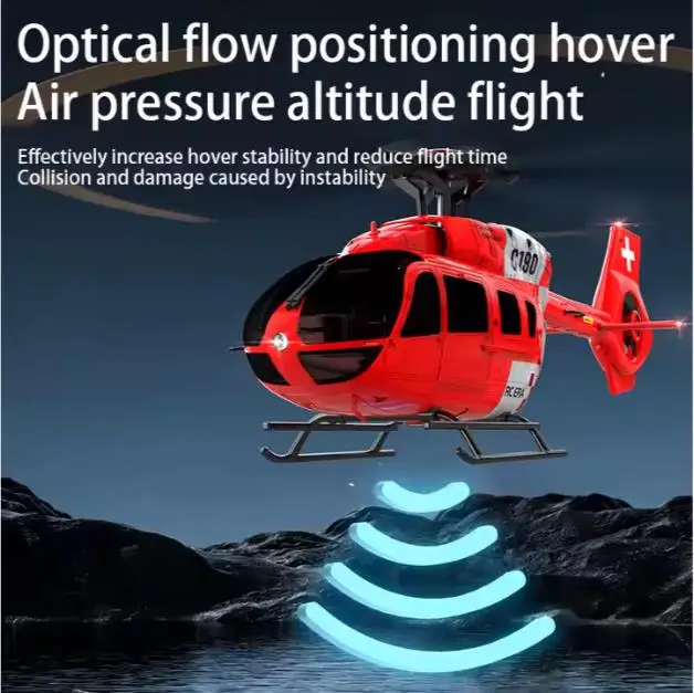 RC ERA C190 H145 Dual Brushless Direct Drive Motors 2.4G 6CH 6-Axis Gyro Optical Flow Localization Single Blade RC Helicopter