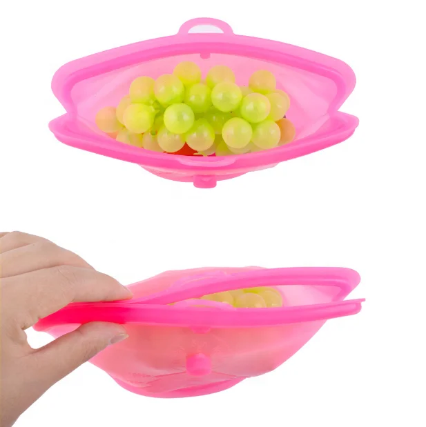 Великолепный многоразовый безопасный силиконовый Пакет для хранения продуктов