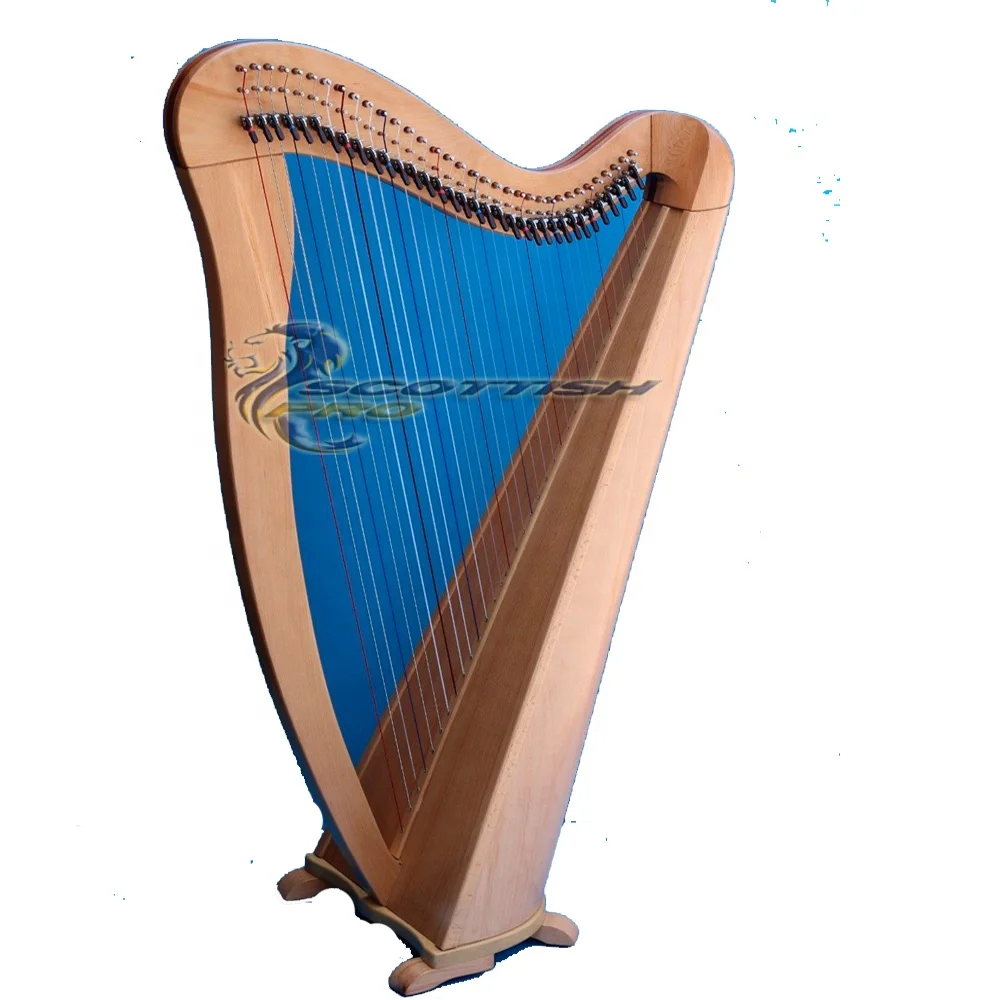 
 34 струны цветной рычаг Harp лучшее качество Harp натуральный и цвет под заказ твердая древесина harp  