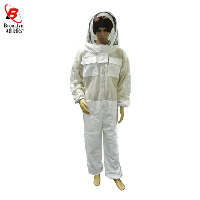 Best Quality Cotton Polyester Beekeeping Suit Beekeeping Equipment Bee Protection Hooded Suit Heavy Duty Bee Suit