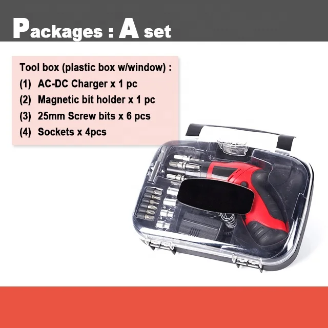 [Handy-Age]-Quick Switch Cordless Screwdriver Tool Kit (ET0400-002)