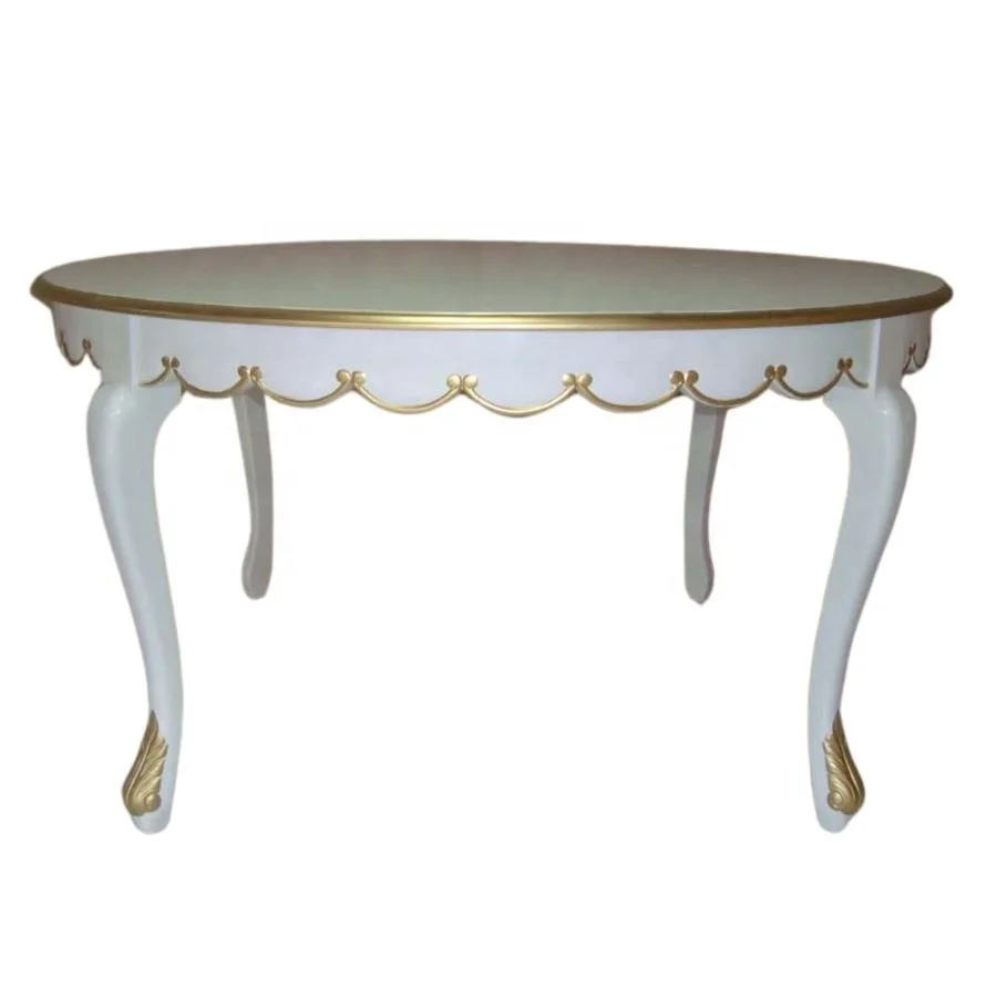 Antique Reproduction Round Dining Table Made by Wooden Furniture Manufacturing Company In Indonesia French Provincial Furniture
