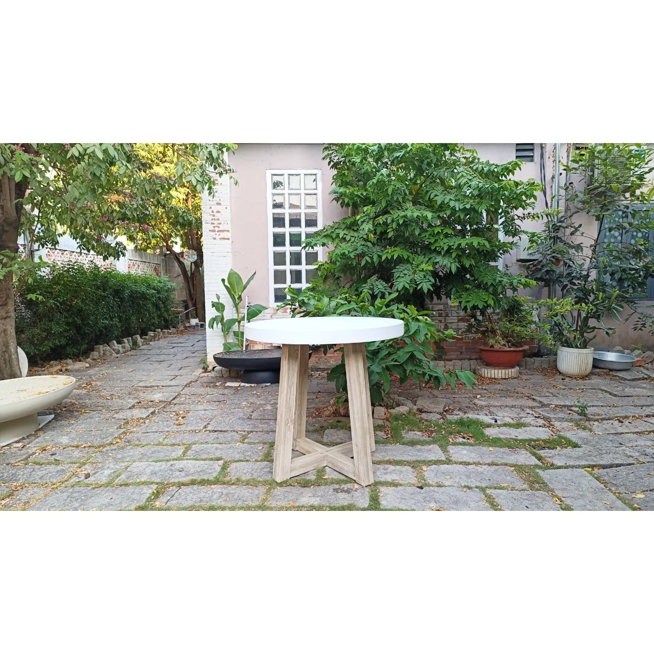 Modern Furniture White Concrete Counter Table Nordic Counter Table Interior Design Round Table For Living Room Furniture