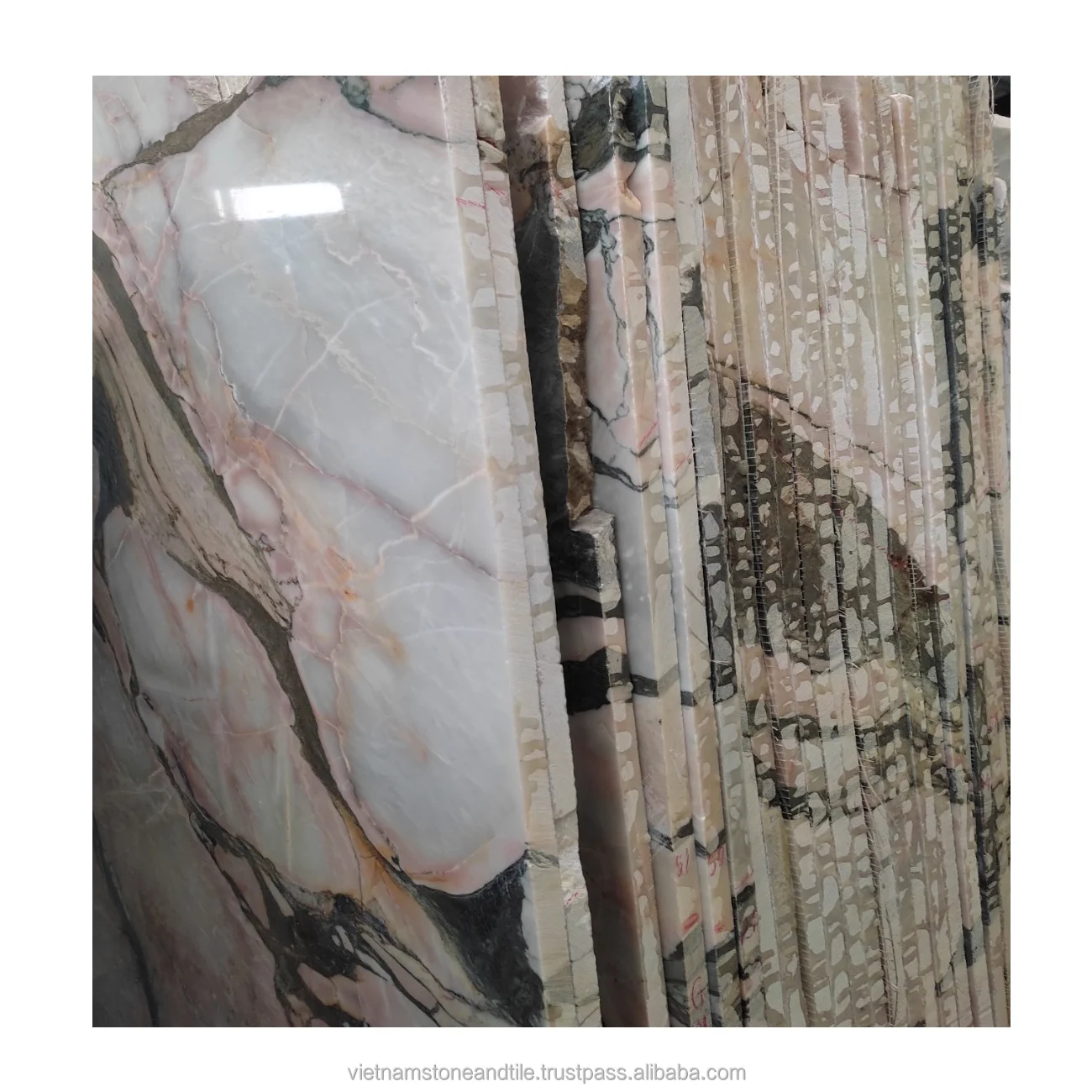 Hot selling Marble Blocks for Sale Italian Marble Stone Flooring Tile Rosalia White and Grey Vein Marble Natural Stone