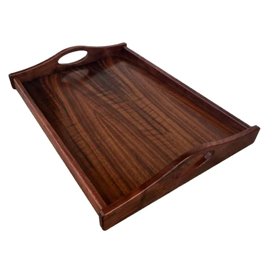 Hot Selling natural wooden serving tray wholesale Eco-friendly top quality Handcrafted natural wooden serving tray