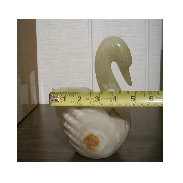 High Quality White Swan Onyx Marble Figurine In Bulk