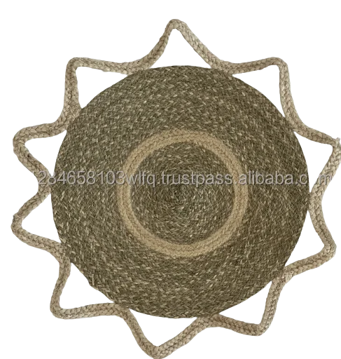 Decoration Plate Set 3 Pieces Seagrass High Quality Wall Decor - OEM ODM - Customized Accepted Diameter -Handmade Eco-friendly