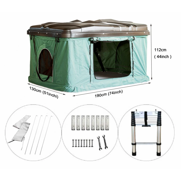 Goedkope auto daktent china with ladder Buitenshuis Camping daktent te koop