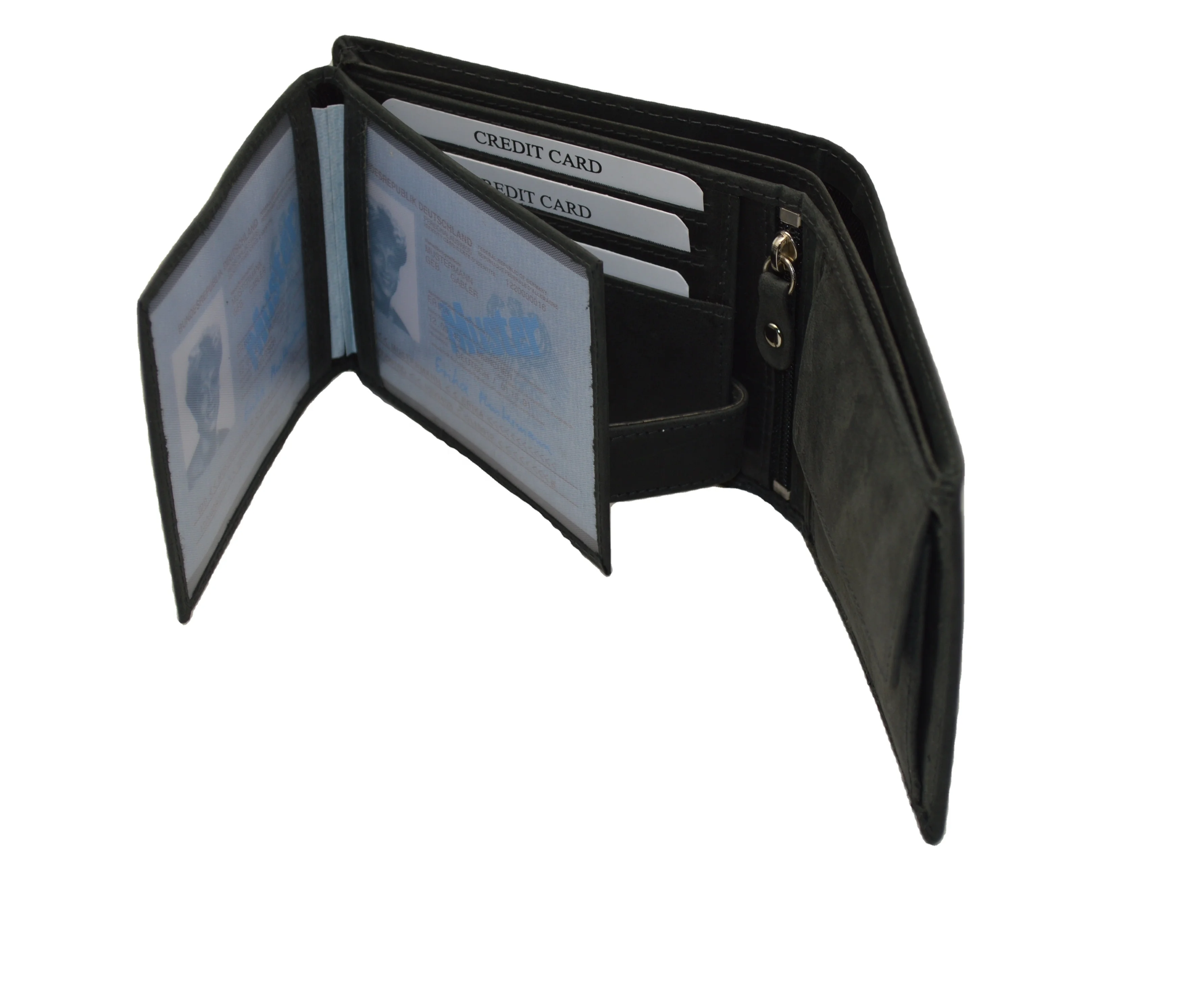 Custom Crazy Horse Wallet for Men Bifold Genuine Leather Wallets Vintage Bag Gift Western Handmade Unisex OEM Box Bulk Style