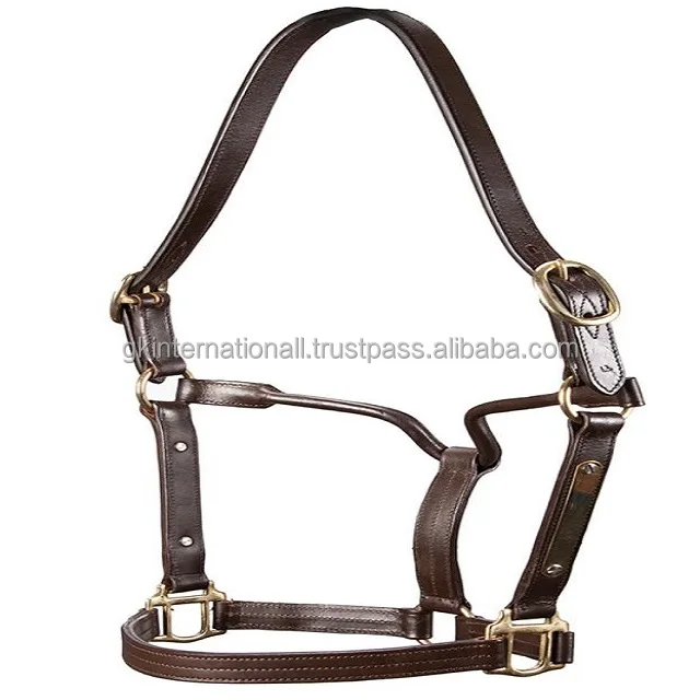 Adjustable Horse Riding Equipment Halter Horse Bridle Leather Cowhide Horse Halter Headcollar Equipment Equestrian Accessories
