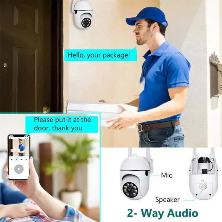 Outdoor Mini 5G 2MP Ptz Dome IP Cam 360 Degree Ai Cloud PTZ Auto Tracking Cctv Wireless Wifi Camera