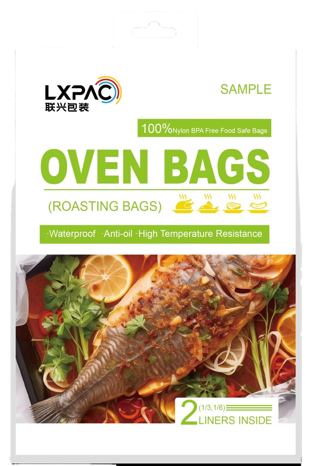 Factory Price Whole Sell Food Grade FDA BRC Medium Mutilpurpose Heat Resistant Nylon Turkey Oven Bag