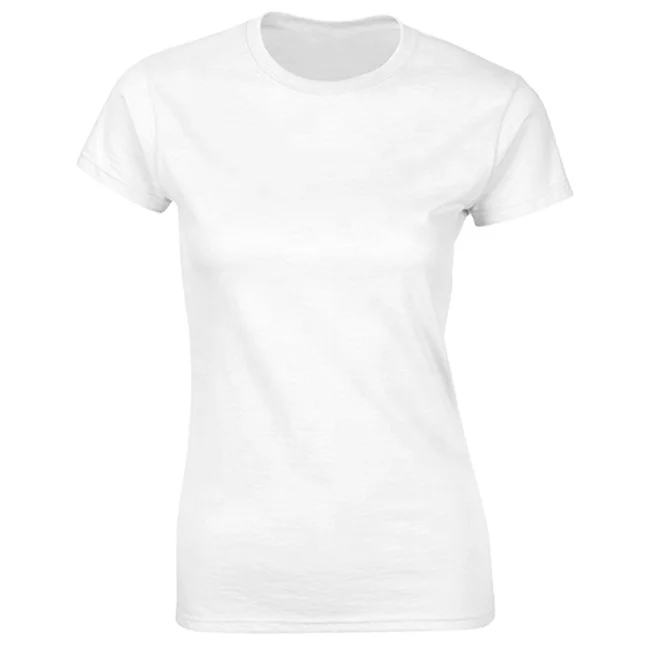 Casual white women 100%  cotton t shirt