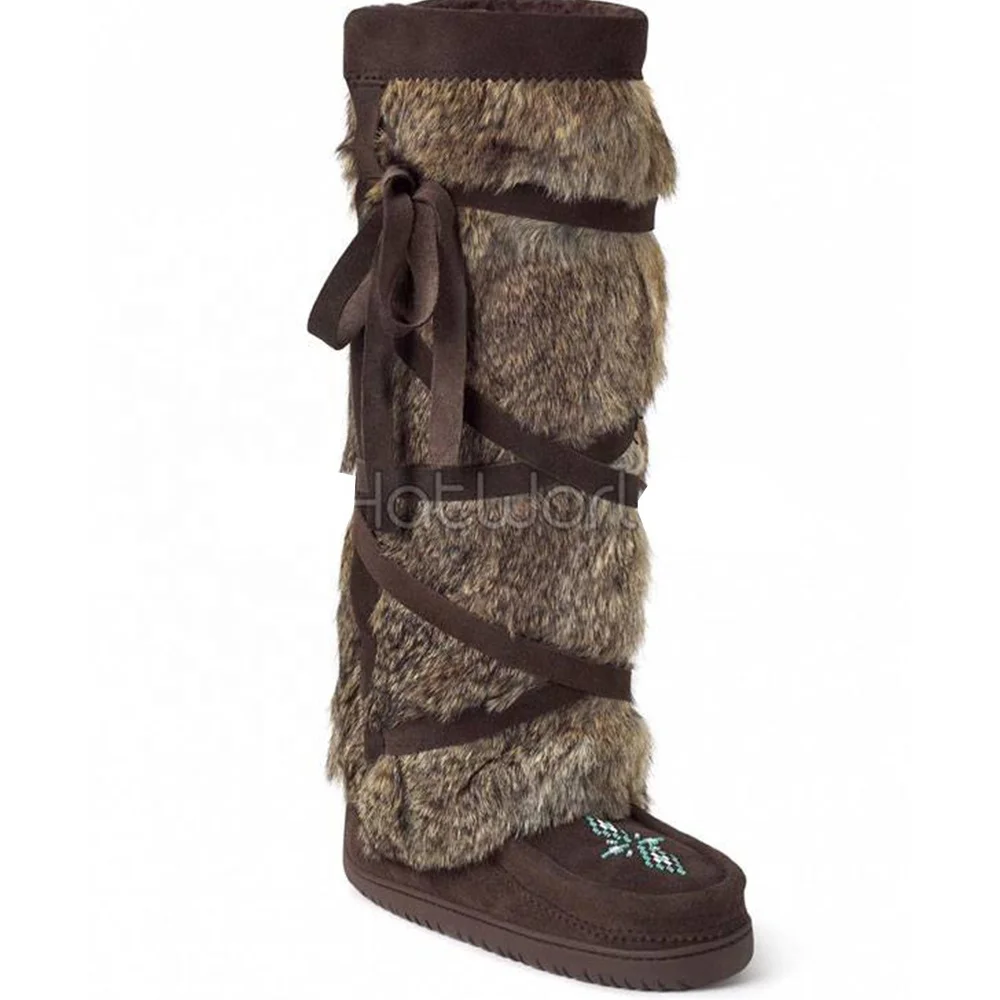  Особый дизайн; С мехом; Размер с увеличенной полнотой; 13-женские ботинки на меху; Сапоги для дождливой погоды женские меховые сделано в Пакистане