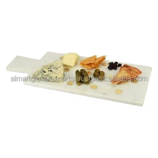 Natural White Marble Chopping Boards For Vegetable and Fruits Cutting Boards For Home and Hotel Cafe Multi Use Stone Chop Boards