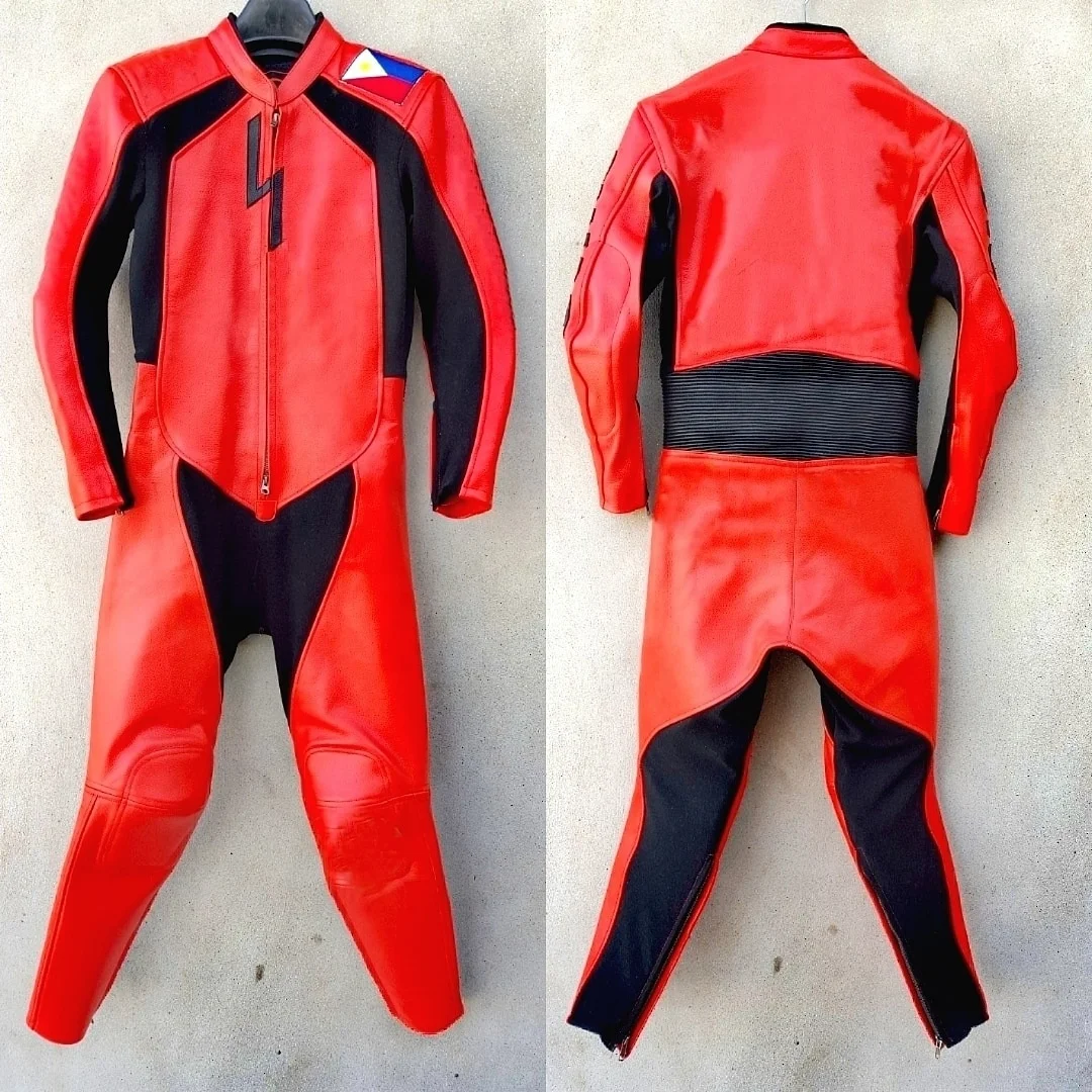 LONG BOARD DOWNHILL SUIT SKATE BOARD LEATHER ONE PIECE SUIT