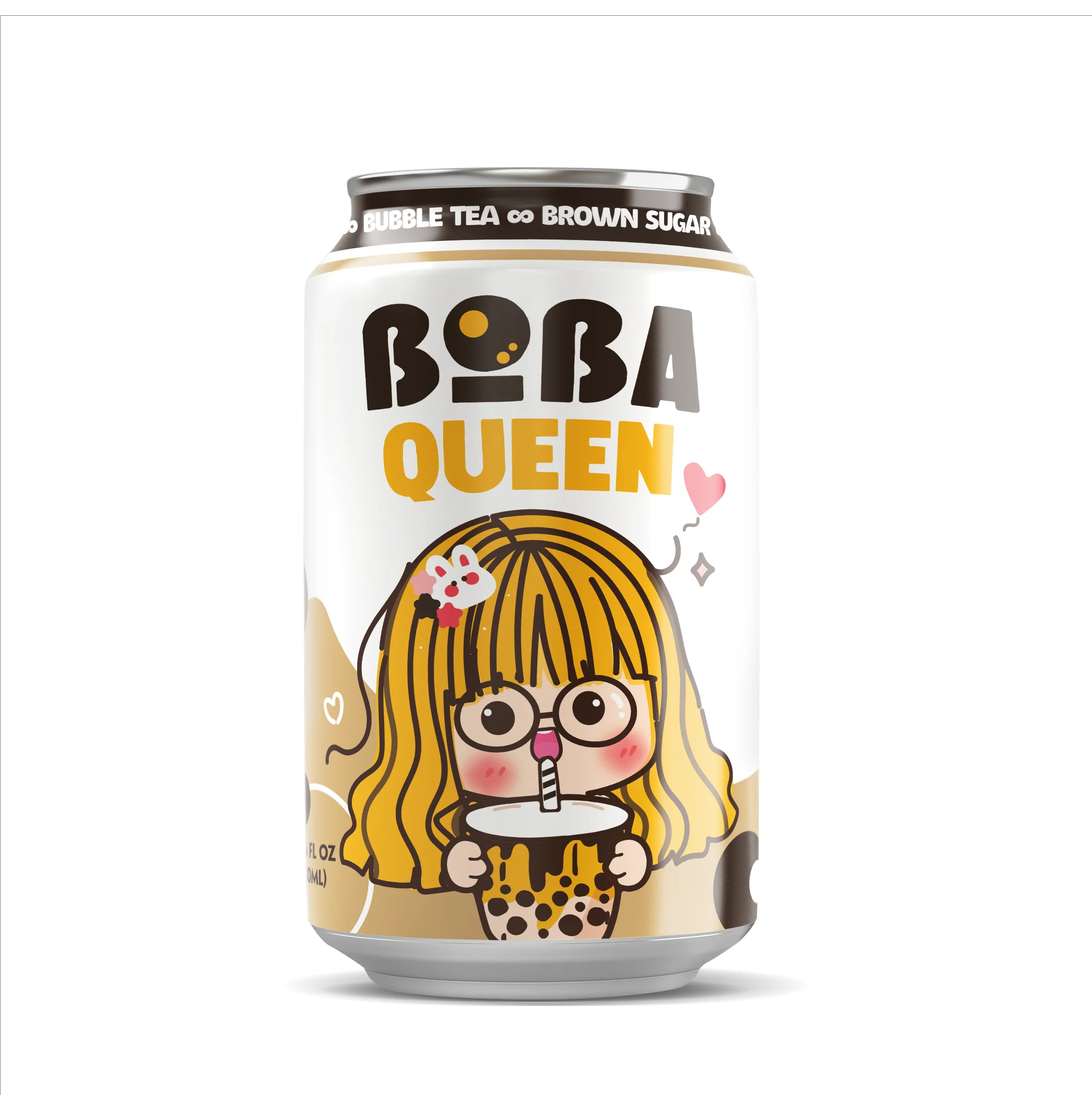 Boba Queen Hot Selling Milk Tea Taro Flavor NAWON Canned Bubble Tea Mix Private Label Boba Tea Drinks Manufacturer from Vietnam