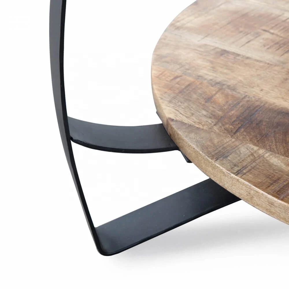 Coffee table Industrial style High demand 2024 new designs round style coffee table vintage living room furniture