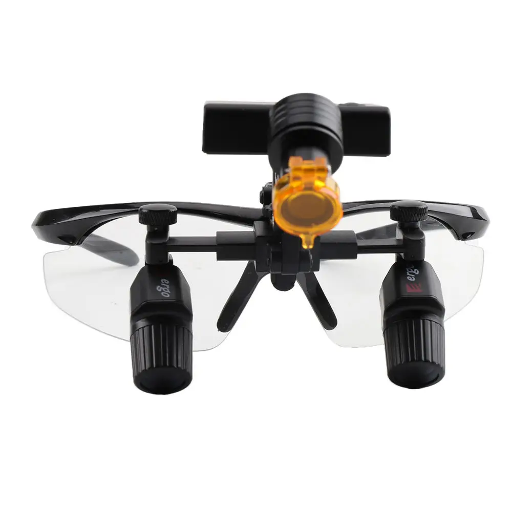 2.5X 3.5X Magnification Binocular Dental Loupe Surgery Surgical Magnifier with Headlight LED Light Dentist Medical Loupes Lamp