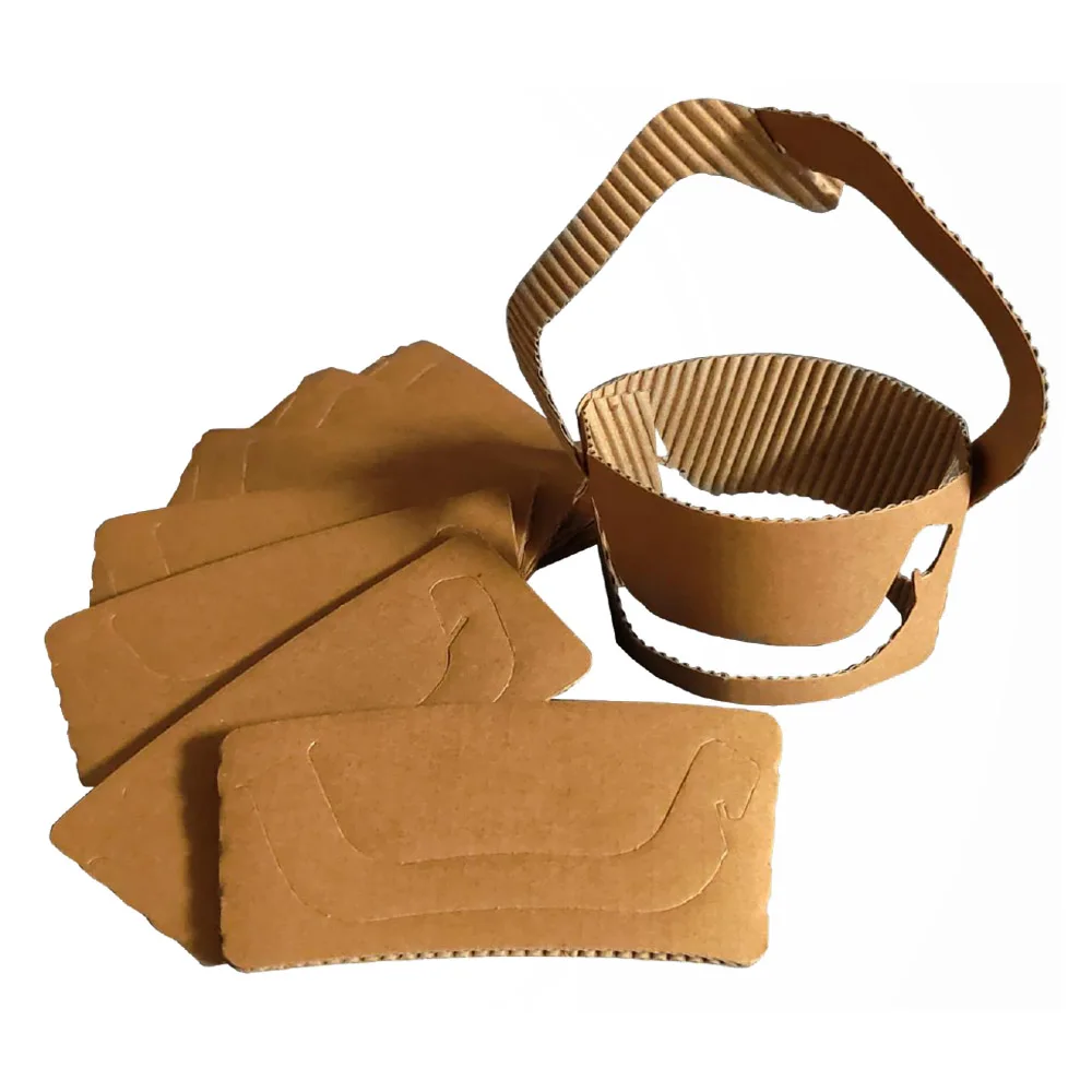 pink cardboard cup paper sleeve hangout for hot cold drinks