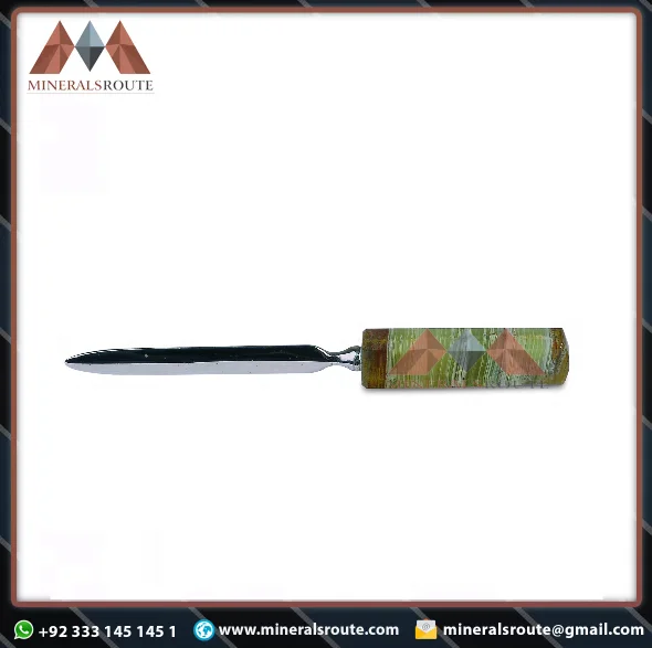 Высококачественный Открыватель для конвертов из зеленого оникса индивидуальные поделки ручной работы мраморные продукты высшего качества от