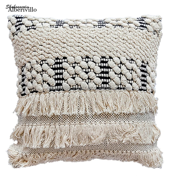 Оптовая продажа богемный Хлопковый чехол для подушки кровати подушка пола марокканская ручной работы в стиле бохо моющиеся наволочки