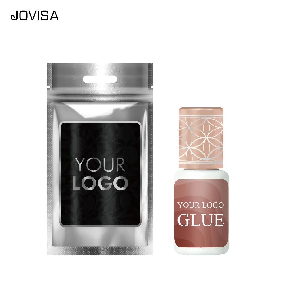 Jovisa Private Label Eyelash Extension Glue OEM Low Fume Waterproof Lash Adhesive Oil Resistance Glue For Eyelash Extension