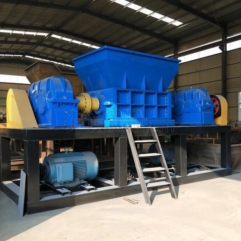 Double Shaft Industrial Shredder New Alloys Stainless Steel Aluminum Materials Shredding Machine