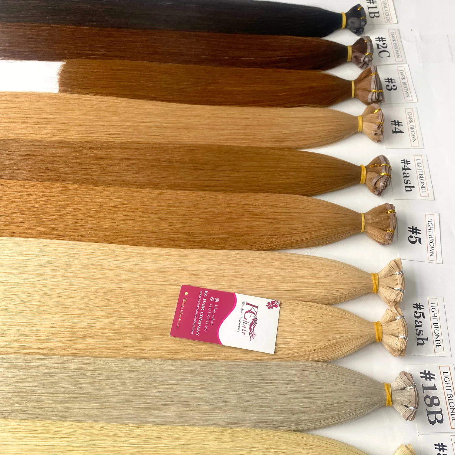 Russian Thin Invisible Genius Weft Hair Extensions Double Drawn Human Hair Raw Vietnamese