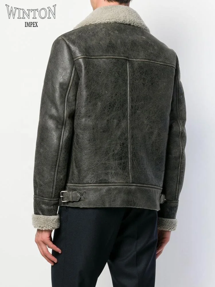 2021 OEM новый уникальный лучший стильный мужской Лидер продаж овчина подкладка мех кожаная куртка высшего качества-оптовая цена