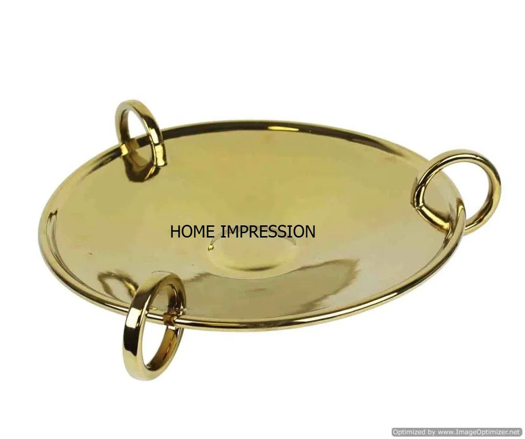 Wholesale Modern Tableware Serving Ring Creative Metal Gold Rings Metal Decorative Luxury Bowl And Tray In Affordable Price