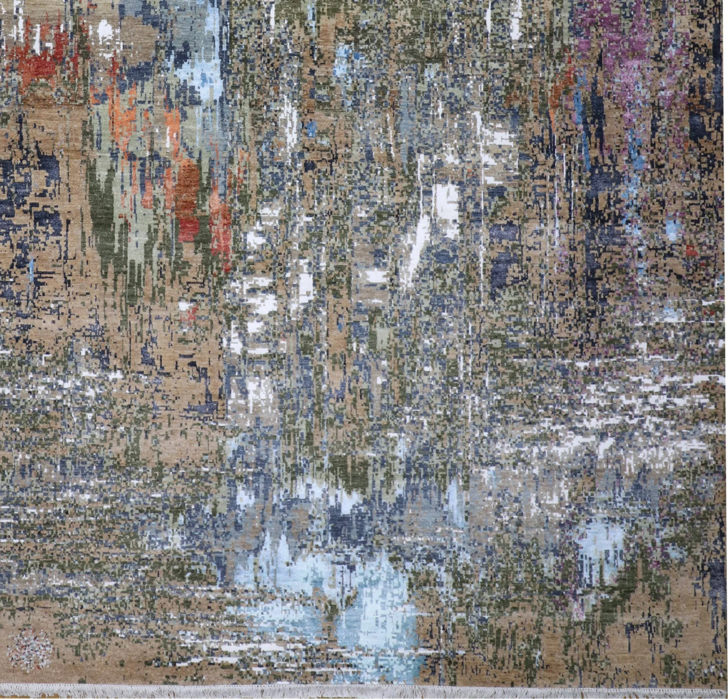 Exclusive New Modern Elegant Handmade Handknotted Wool/Bamboo Silk persian weave Knotted Rug for classy interior