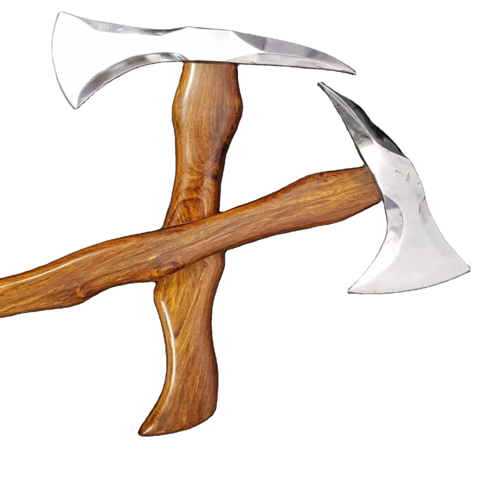 
Головка из нержавеющей стали с ручкой из розового дерева и кожаным чехлом 