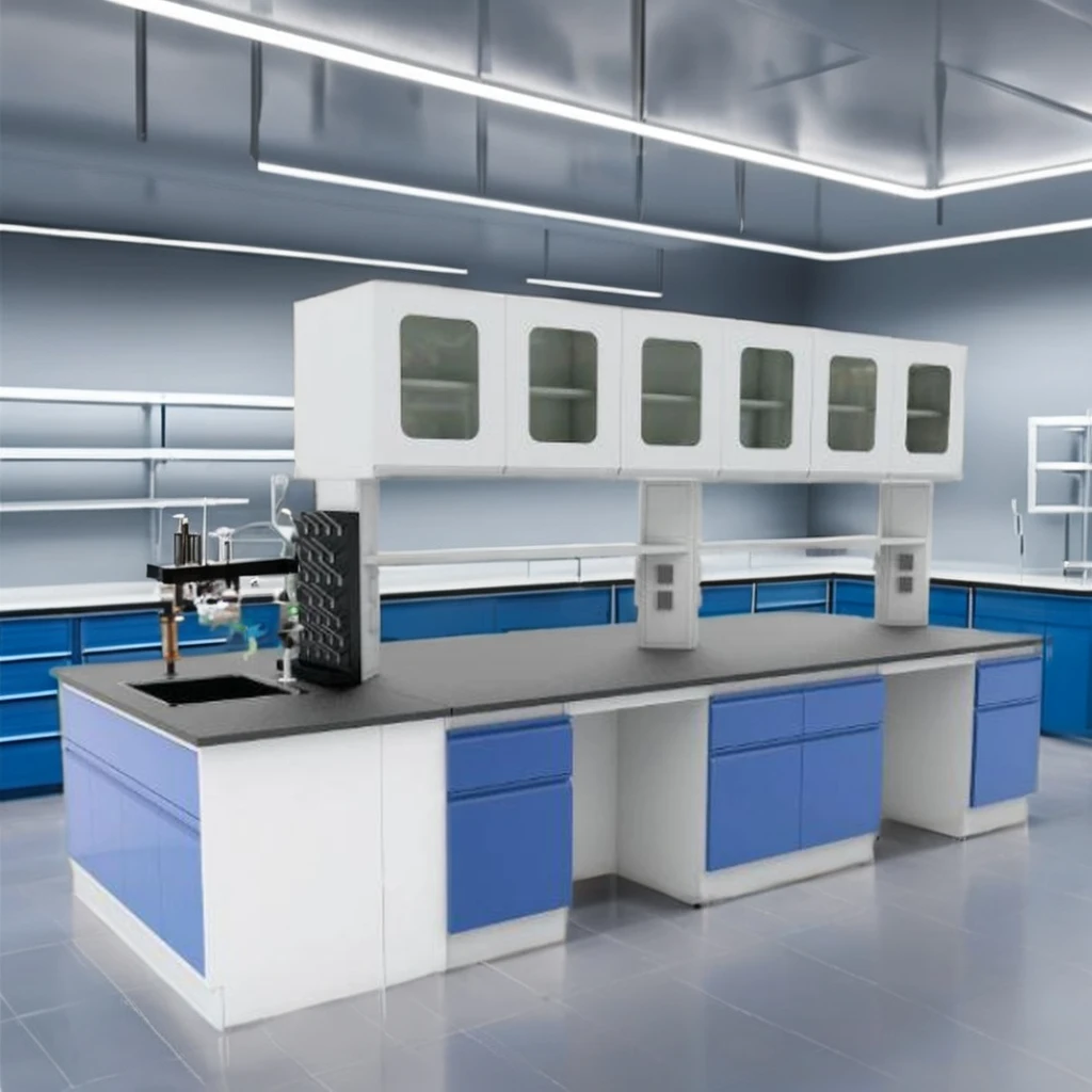 Industrial Style Metal Laboratory Workstation Furniture Iron Lab Table for Dental School Medical & Biology Applications