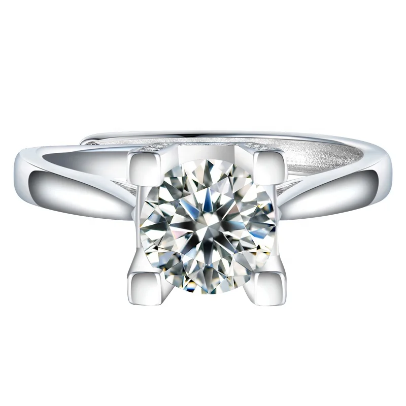 Лидер продаж кольцо с бриллиантами в современном дизайне 1 карат из серебра 925-й пробы индивидуальное модное обручальное