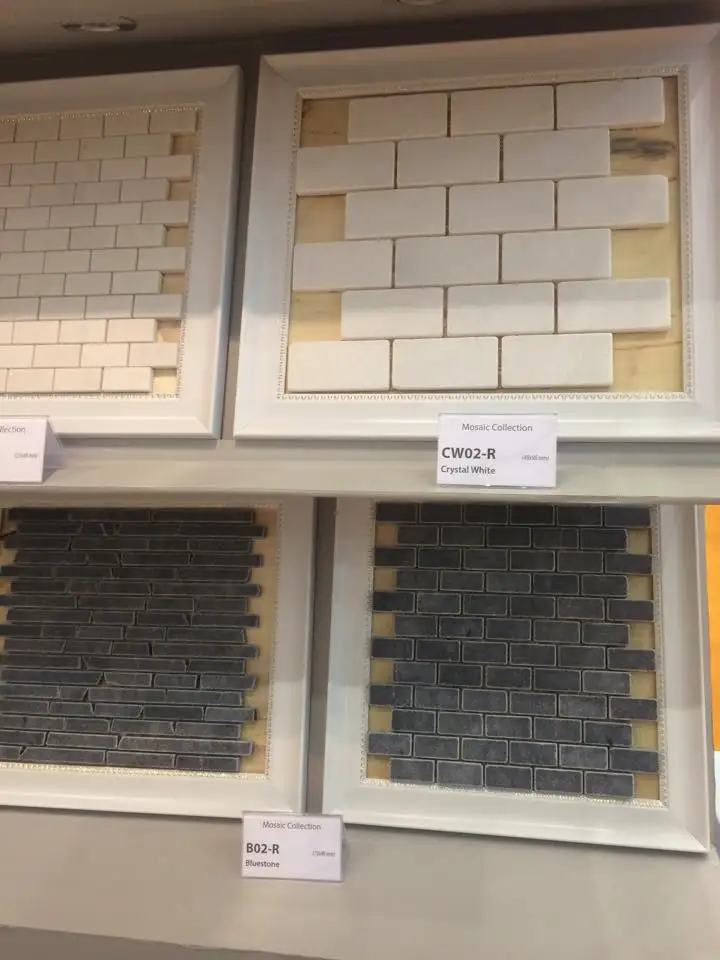 Mosaic yellow & crystal white Wall Cladding Stone - Natural Marble Stone Mosaic Tile for sale 2024