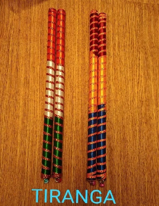 Indian Handmade Dandiya Sticks Pairs For Garba Celebrations Navratri Special Stick