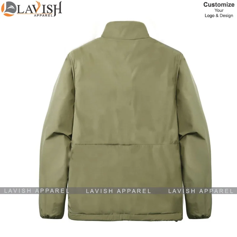 Custom Made Cheap High Quality Casual Bomber Plain Jacket with Inner Fur Lining Full Sleeve Stand Collar Soft Shell Jacket