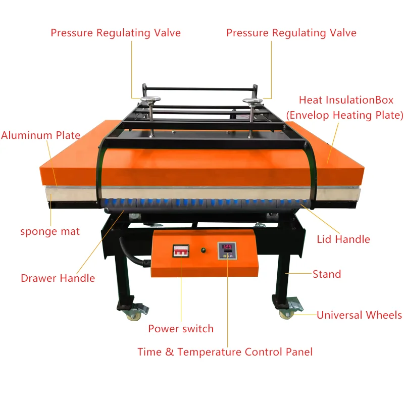 Trade assurance newest design hot foil stamping machine 100x120cm