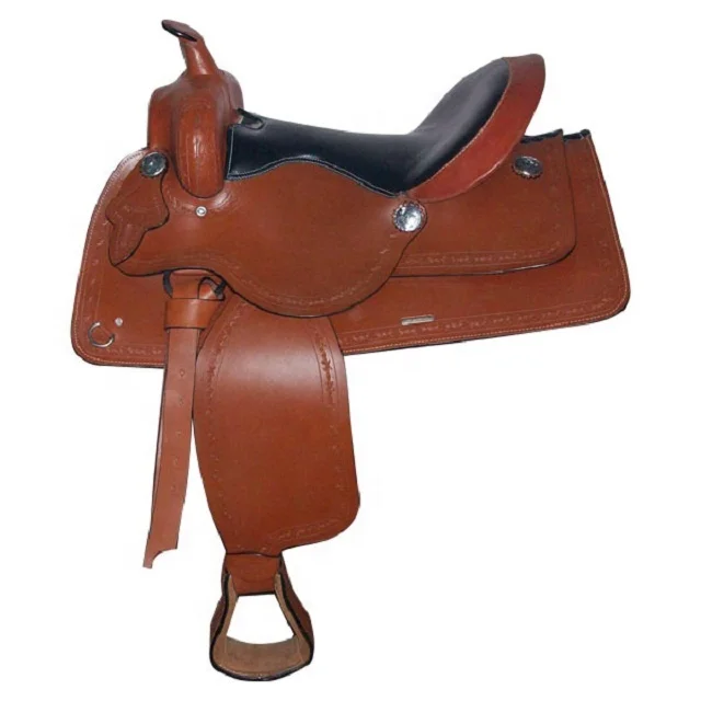 Synthetic Western Horse Saddle Leather Detailed