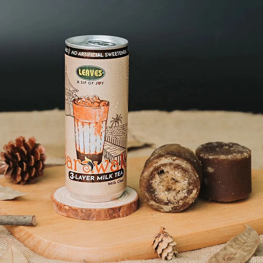 Короткоголовый (саравакский) 3 слоя молочный чай листьев известных местных напитков можно пить уникальный вкус