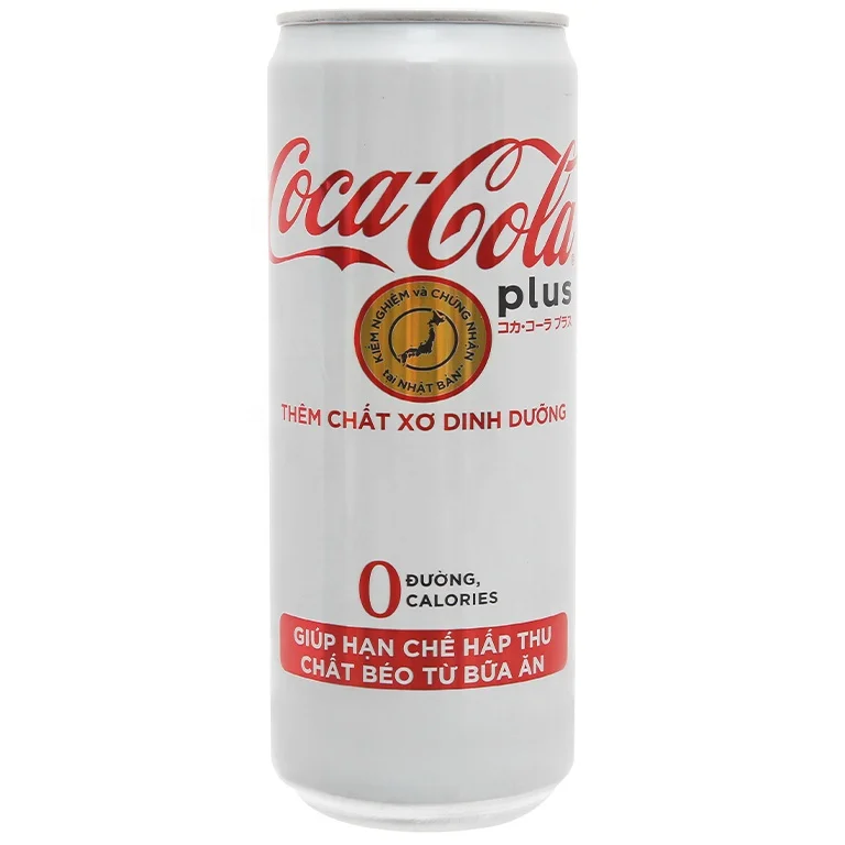 COCA PLUS SOFT DRINK COLA FLAVOR CAN 320ML/PLUS SOFT DRINKS/VIETNAM COCA SOFT DRINK WHOLESALE