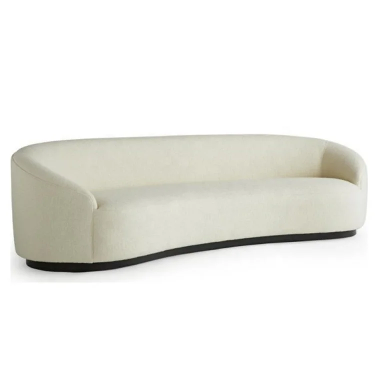 Contemporary living room furniture Curved White couch sofa Turner Sofa Cloud Boucle