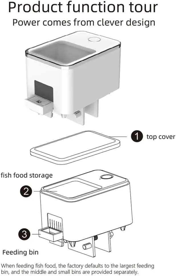 Automatic Fish Feeder WiFi Intelligent Timing Aquarium Goldfish Feeder Large Capacity Fish Feeder