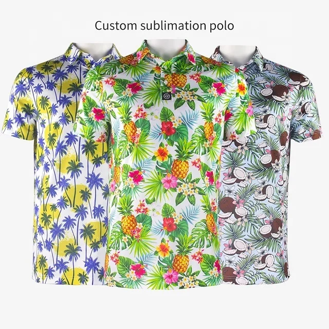 2021 training wear Golf polo graphic New Design Man Polo T Shirt Sublimated Polo Shirt Sublimation Golf Shirt Custom